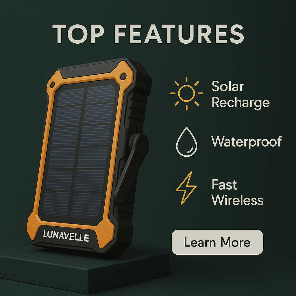 Lunavelle™ Wireless Solar Power Bank 14 p4